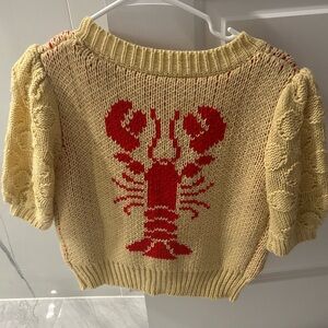 Red Lobster Design Knit Sweater